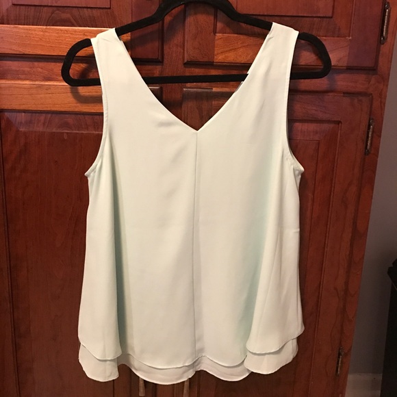 Limited flowy sea-foam color tank top, Medium - Picture 2 of 3